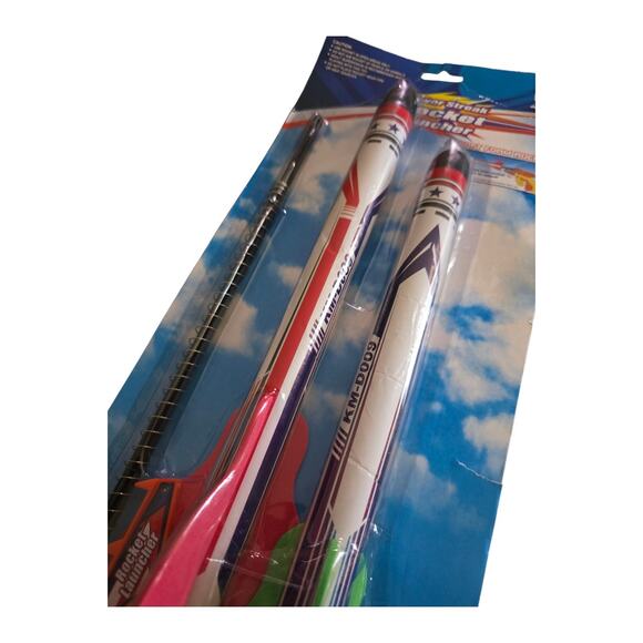 Vintage power streak rocket launcher Polyfeet Soft Foam Rocket Toy KM-D009 NOS - Picture 2 of 3